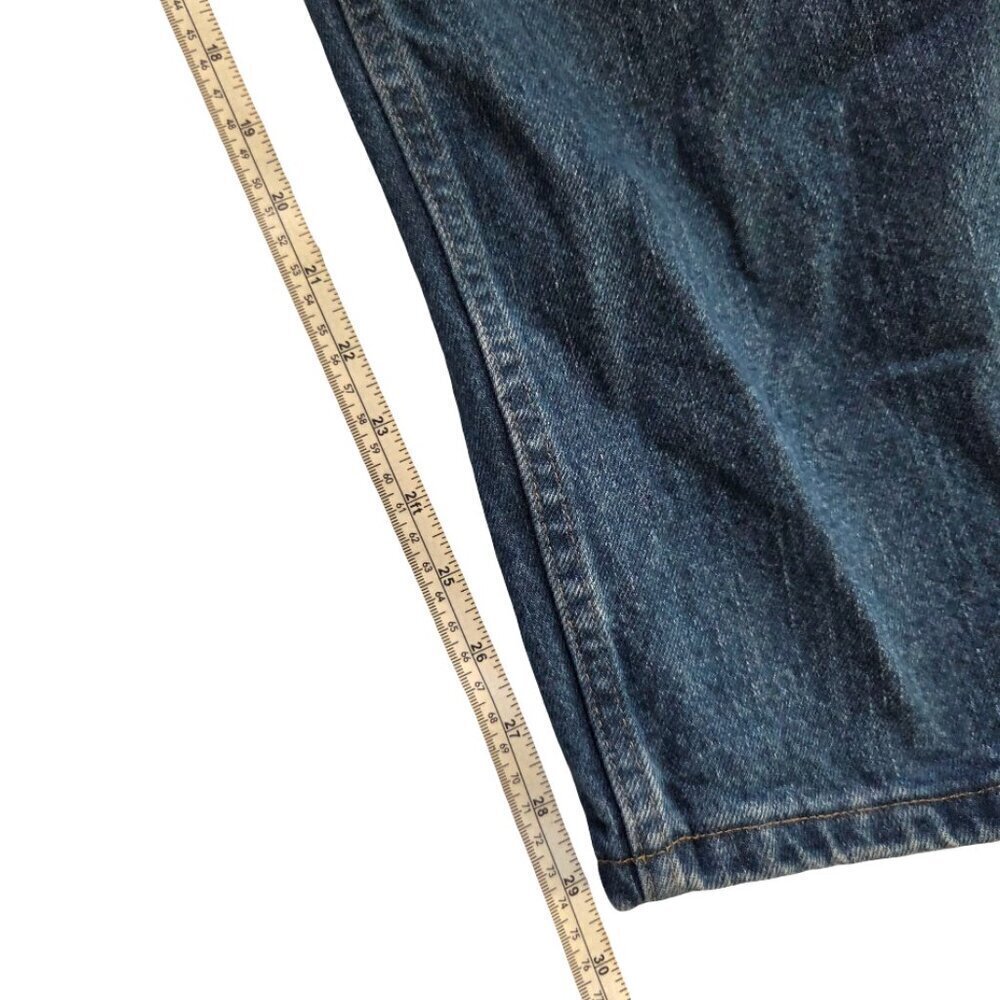 Wrangler Jeans 46x30 Mens Blue Denim Straight Leg Regular Fit Cowboy Workwear - Picture 8 of 10